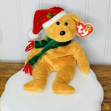 TY Beanie Baby 2003 HOLIDAY Brown TEDDY 9 inch Stuffed Animal Toy Plush