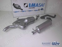Imasaf Auspuffset Ab Kat für Saab 9-3 2.2 Tid 92KW 2000-2002| Mitteltopf+Endtopf