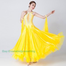 Latin Ballroom Dance Dress Modern Salsa Waltz Standard Long Dress Colors