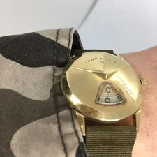 Military Lord Elgin Chevron Jump Hour Direct Read Manual Gents Watch