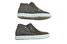 Yellow Box Maxson Sneaker Hidden Wedge Snake Reptile Print Womens Size 8.5 Brown