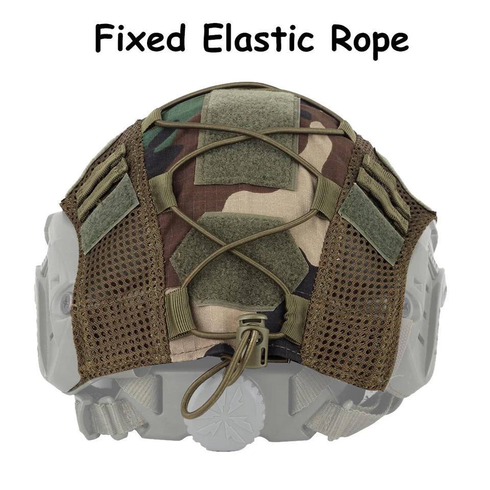 Loonice Tactical Helmet Cover for FAST Helmet Camo Hunting Airsoft Headwear Gear - Image 3 of 4