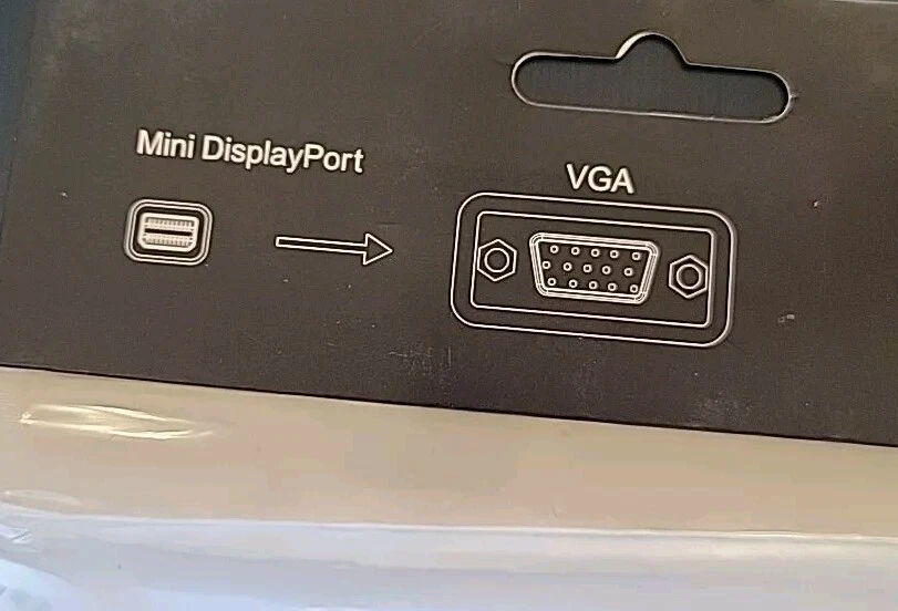 Thunderbolt Mini Display Port DP To VGA Cable Adapter for Apple iMac & Mac Mini - Image 2 of 4