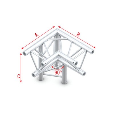 Milos Pro-30 Square G Truss, Straight, QTU3000, 3000 Mm