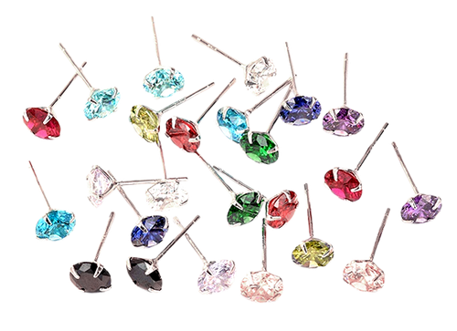 Coppia di Orecchini Punti Luce Verde in argento 925 - Rainbow Collection - Imagen 4 de 6