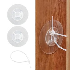 10Set Clear Adhesive No Drill Furniture Wall Anchors Straps Bookshelf Dresser