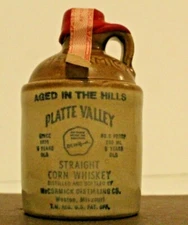 McCormick Platte Valley Straight Corn Whiskey Liquor Stoneware "SEAL NOT BROKEN"