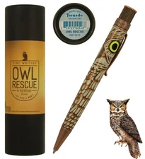 Owl Rescue / Acid Etched Twist Action Ballpoint Pen #VBP-2376 By Retro 51