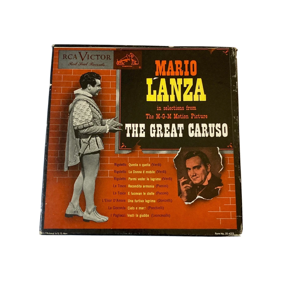 7" 45 RPM - 4X Box Set, Mario Lanza, The Great Caruso, Opera, RCA Victor WDM1506 Foto 4 de 4