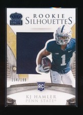 K.J. HAMLER 2020 CROWN ROYALE COLLEGIATE SILHOUETTES RC JERSEY #/199 *BRONCOS*