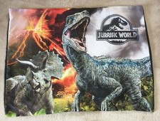 Jurassic World Pillow Sham Kids Bedding Twin/Full Standard Raptor Triceratops