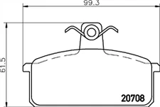 CHASE P9075 FRONT BRAKE PADS MDB1189 FOR SUZUKI JEEP 1.3 (SJ413) SAMURAI 88-95