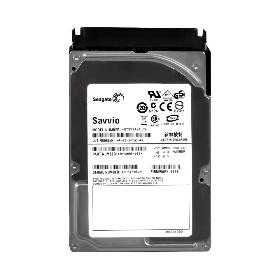 Hard Drive Seagate Savvio ST973401LC 73GB 10000U/Min 8MB SCSI U320 2.5'' Inch - Image 2 of 3