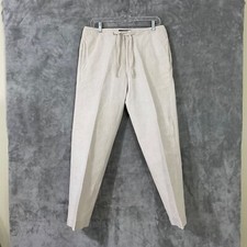 Banana Republic Women Pants 31/30 US 12 Linen Blend drawstring trouser pockets