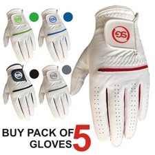 Pack of 5 SG Men All weather Golf Gloves Cabretta leather palm patch and thumb