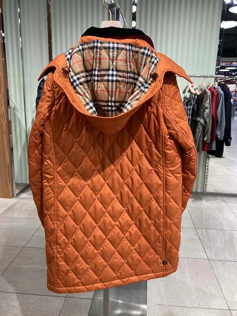 【美品】Burberry カシミアブレンド　天然ラビットファー　パデッドコート BURBERRY（バーバリー） BURBERRY ESTABLISHED ラビットファー コート