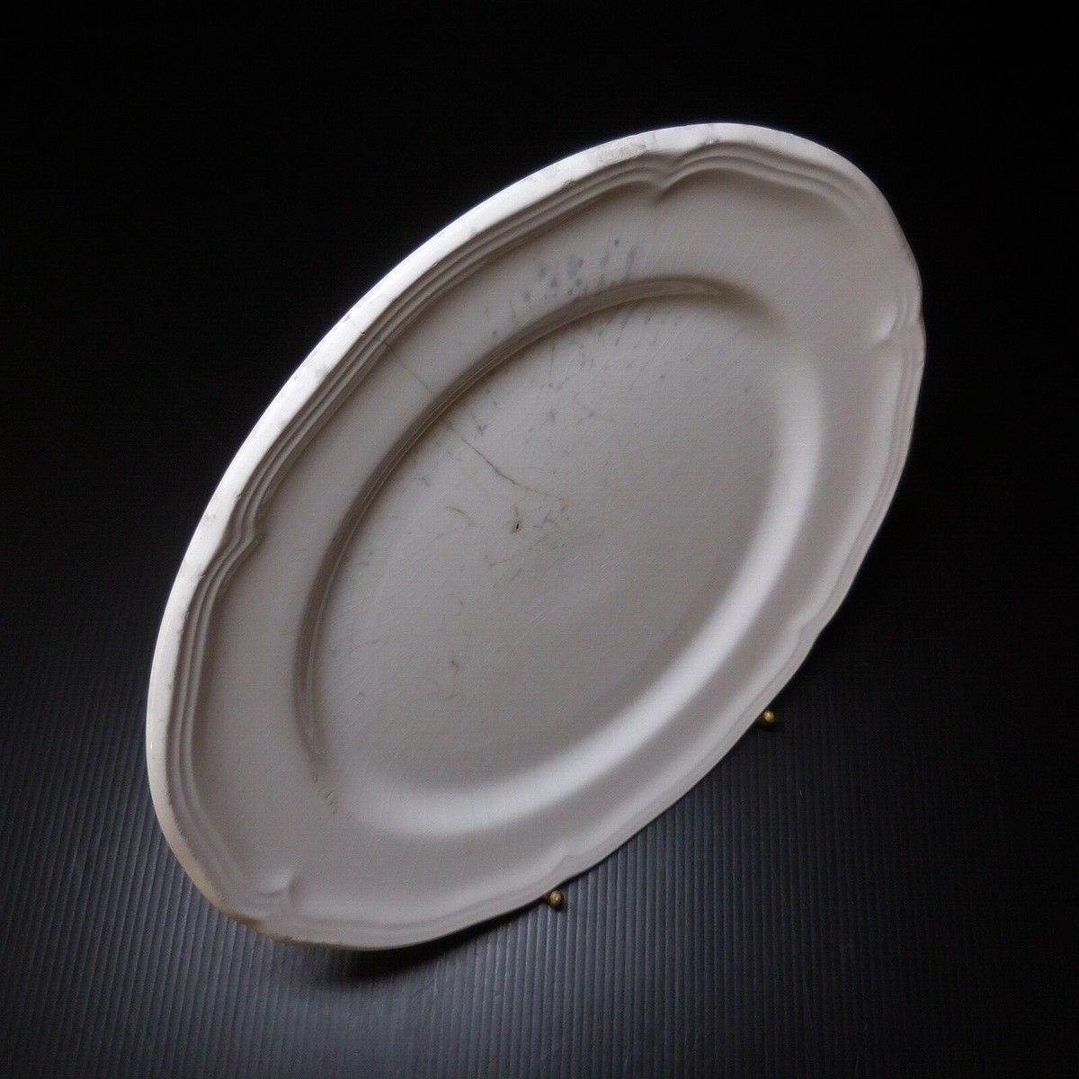 Vintage Ceramic Faience Plate Art Table Restoration XIX France