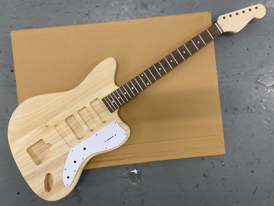 NEU GITARRENBAUSATZ, PAULOWNIA HOLZKORPUS + HALS 22F AHORN + ROSE FB, 25,5'' SCALE, z19p