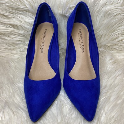 christian siriano blue heels