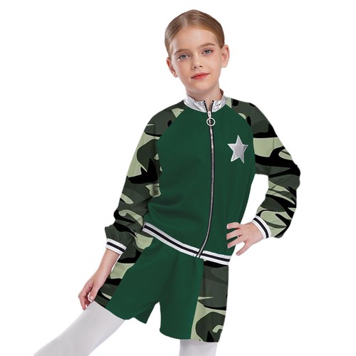 Kids Girls Sweatsuit Active Tracksuit Gifts Coat With Bottoms 2 Piece Collar - Picture 17 of 55
