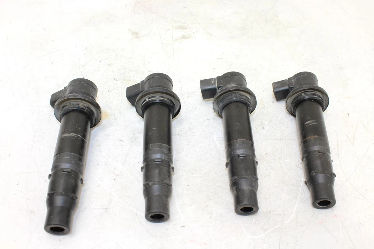 4x Ignition Coil & Spark Plug Set For Yamaha FZS1 / FZ1 / YZF-R1 / R6 / R6S & V-Max