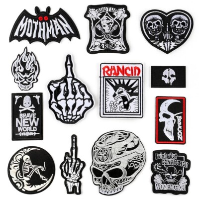Punk Music Band Rock patch ferro su toppe per vesti ricamati per abbigliamento adesivi indumento all'ingrosso