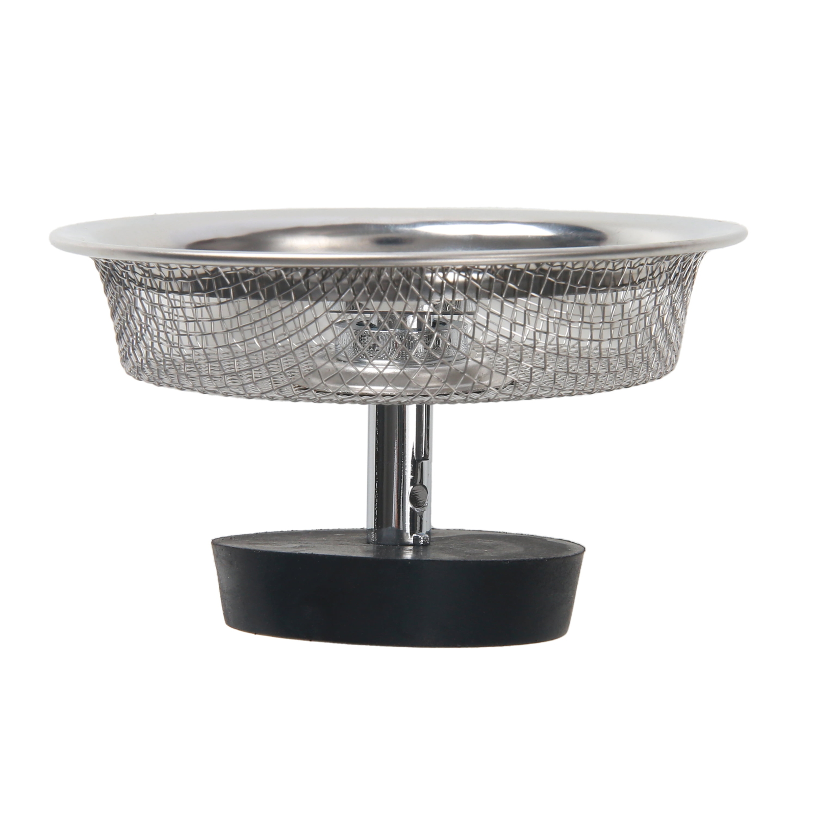 (3 pack) Mainstays Stainless Steel Mesh Sink Strainer with Rubber Stopper Silver