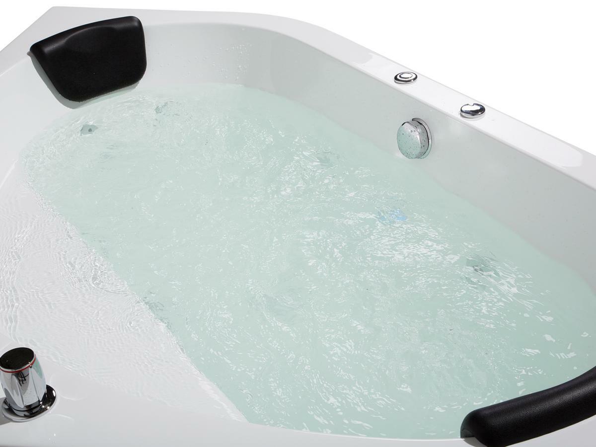 Baignoire Balnéo Whirlpool 140x140 Cm - LED, 12 Jets - Neuve - Blanc - Supply24
