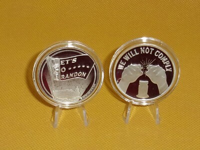 トランプ大統領　1オンス カラー純銀バー　Let’s Go Brandon Let's Go Brandon - We Will Not Comply 1 oz Silver Round | eBay