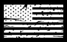 Distressed American Flag Decal, sticker, Vinyl, for Car, Truck, Jeep 2 Flags