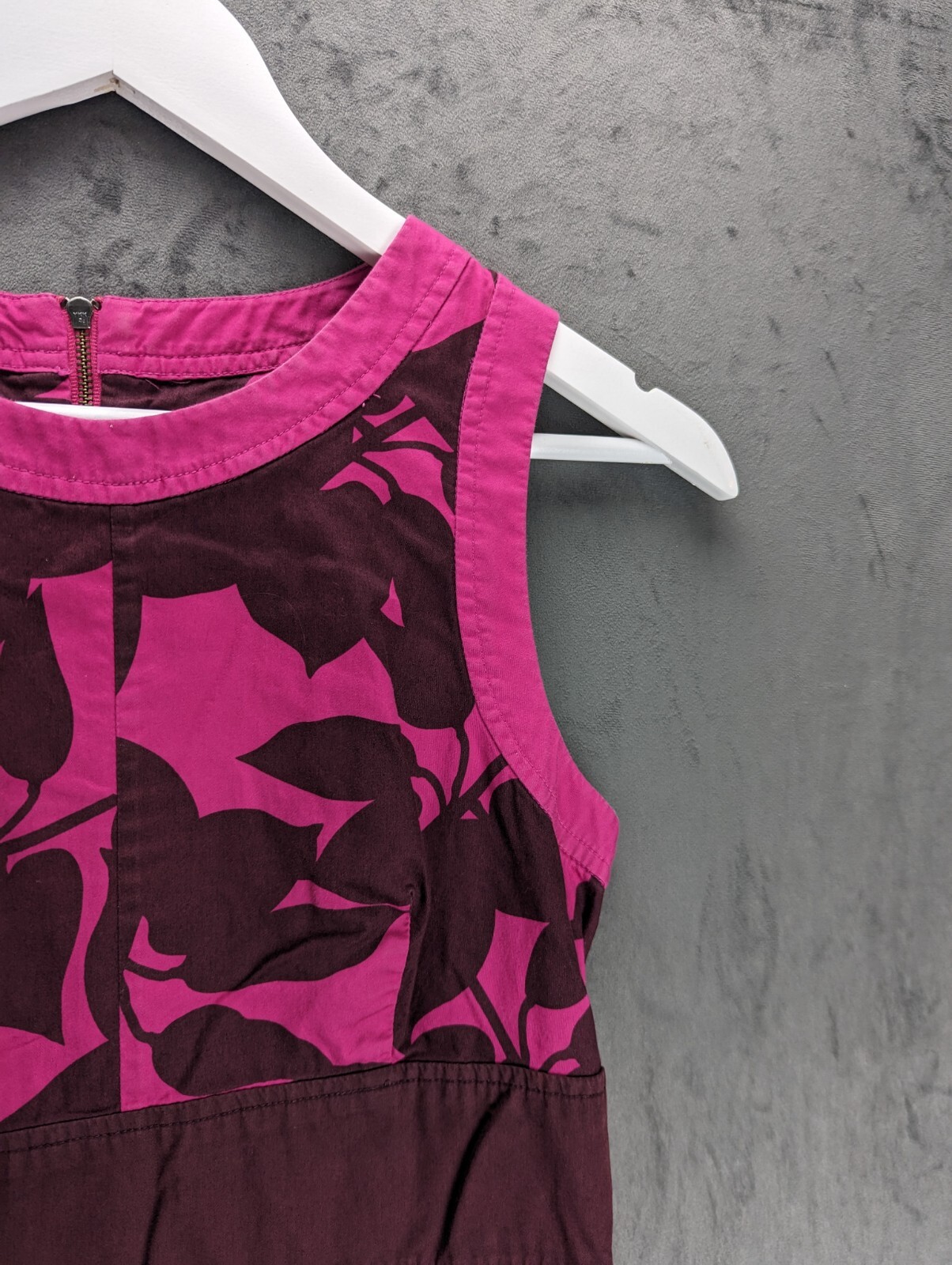 French Connection Sleeveless Dress Pink Floral Size 8 Knee Length Women's image 6