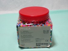 IKEA Pyssla Plastic Beads for Jewelry or Craft Making. Multi Colors, Full Jar