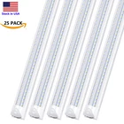 2ft/4ft/5ft/6ft/8ft T8 Linkable LED Shop Light Fixture, Integrated Bulb Light