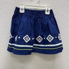 GYMBOREE Navy Blue Embroidered 100 Cotton Skirt Girls Size 6 Safari Collection