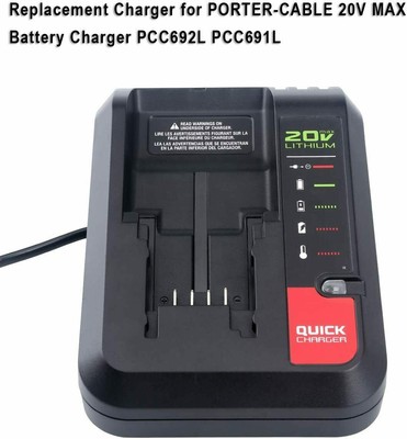 20V MAX Schnellladegerät für Black&Decker und Porter Cable 20 Volt Lithium Akku