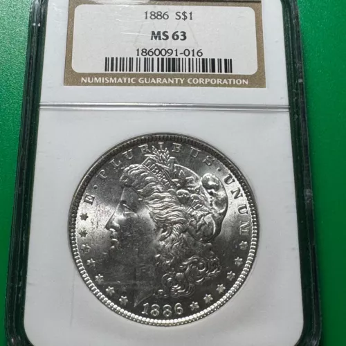1886 Morgan Silver Dollar NGC MS63 91016