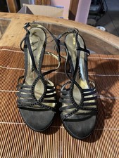 NINA Black Sling Back Heel Sandal