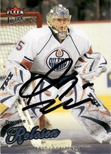 2008-09 Autographed Fleer Ultra Signed Card Dwayne Roloson Edmonton Oilers #157
