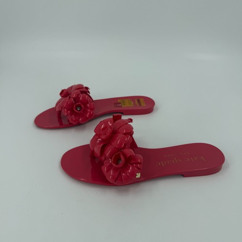 Kate Spade New York Jaylee Slide Sandals Womens US 7 Red Floral Comfort Slip On