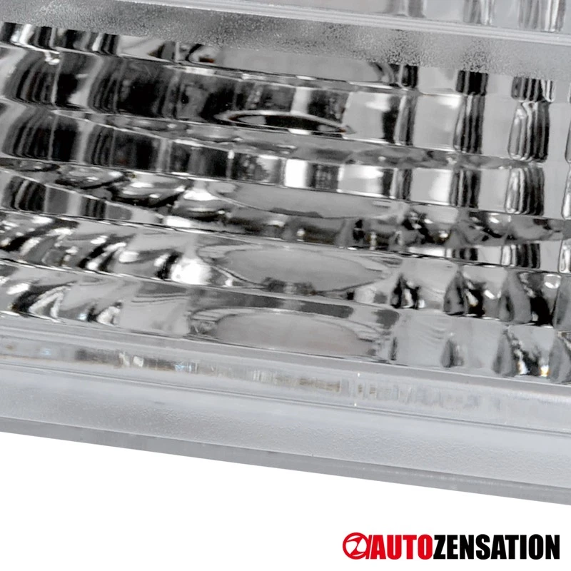 Fits 84-96 Jeep Cherokee Clear Lens Corner Turn Signal Lights+Bumper Lamps Pair Foto 3 de 4