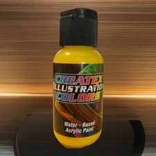 Acrylic Water Based Paint - Createx Illustration Colors - 5052 - Yellow - 30 ml