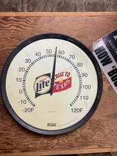 Miller Lite Outdoor Thermometer, Bar Garage Man Cave Wall Sign, Dos Equis Banner
