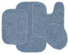 Garland Rug Jazz Nylon Washable 4 PC Bath Rug Set - Basin Blue