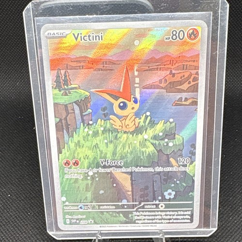 Pokémon TCG Victini Holo Promo Card 208 SV Scarlet & Violet Basic 80 HP Eng
