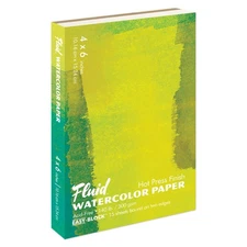 Fluid Artist Watercolor Block, 140 lb (300 GSM) Hot Press Paper Kitchen