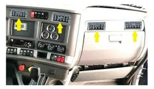 2012+ Kenworth T680 T880 W990 Chrome A/C Vent Center and Passenger Side 4 PACK