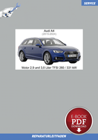 PDF Audi A4 (2015-2024) Reparaturanleitung Motor 2,9/3,0 Liter Tfsi 354/450 PS