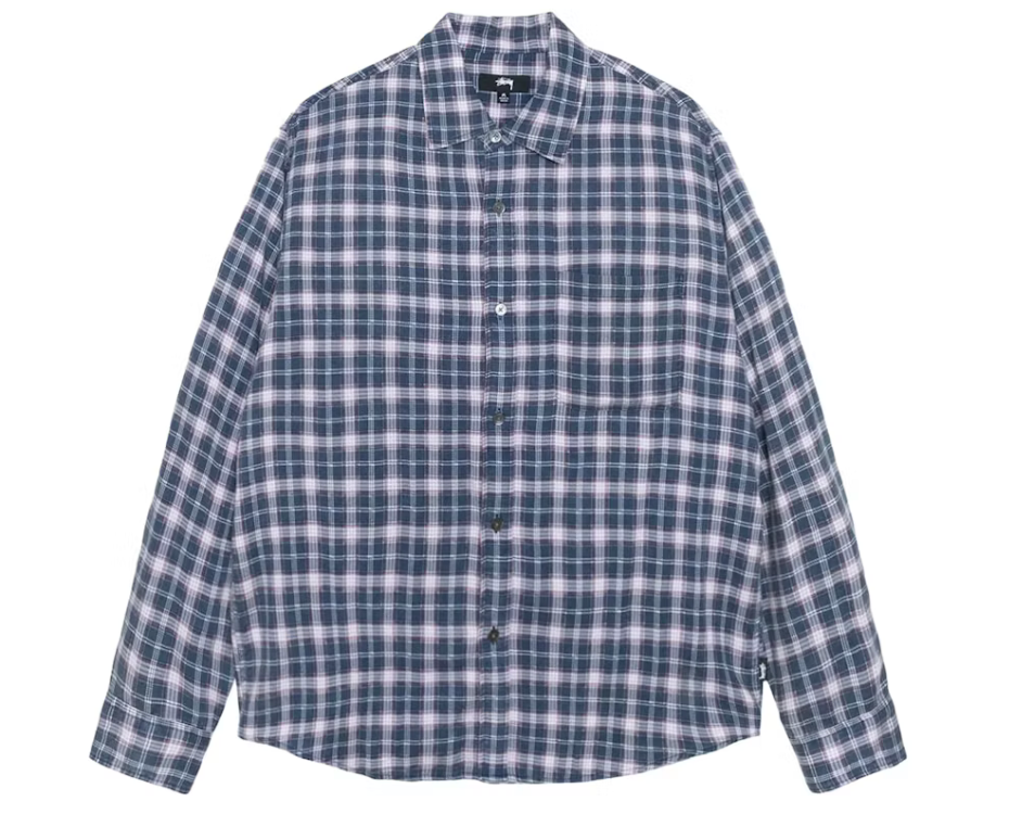 Stussy Matthew Plaid Shirt Navy XL | eBay