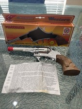 Vintage Lone Star Peacemaker Cap Pistol Toy Germany Western Revolver w/ Box