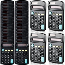30 Pcs Basic Calculators Bulk Small Pocket Size Mini 8 black 